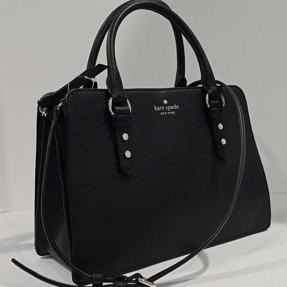 NWT ✅ KATE SPADE Mulberry Street Lise Leather Satchel BLACK KI115 ✨ NWT - Picture 10 of 16